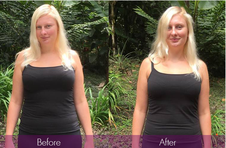 Yoga retreat before after photos